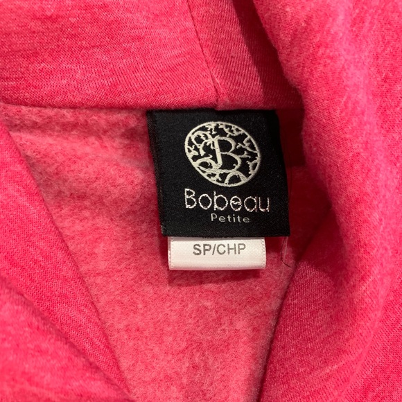 Pink cardigan turtleneck sweater with button - Picture 3 of 4